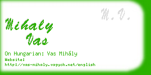 mihaly vas business card